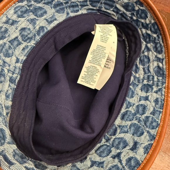 Coach Blue Jean Patterned Bucket Hat with logo - Picture 3 of 5